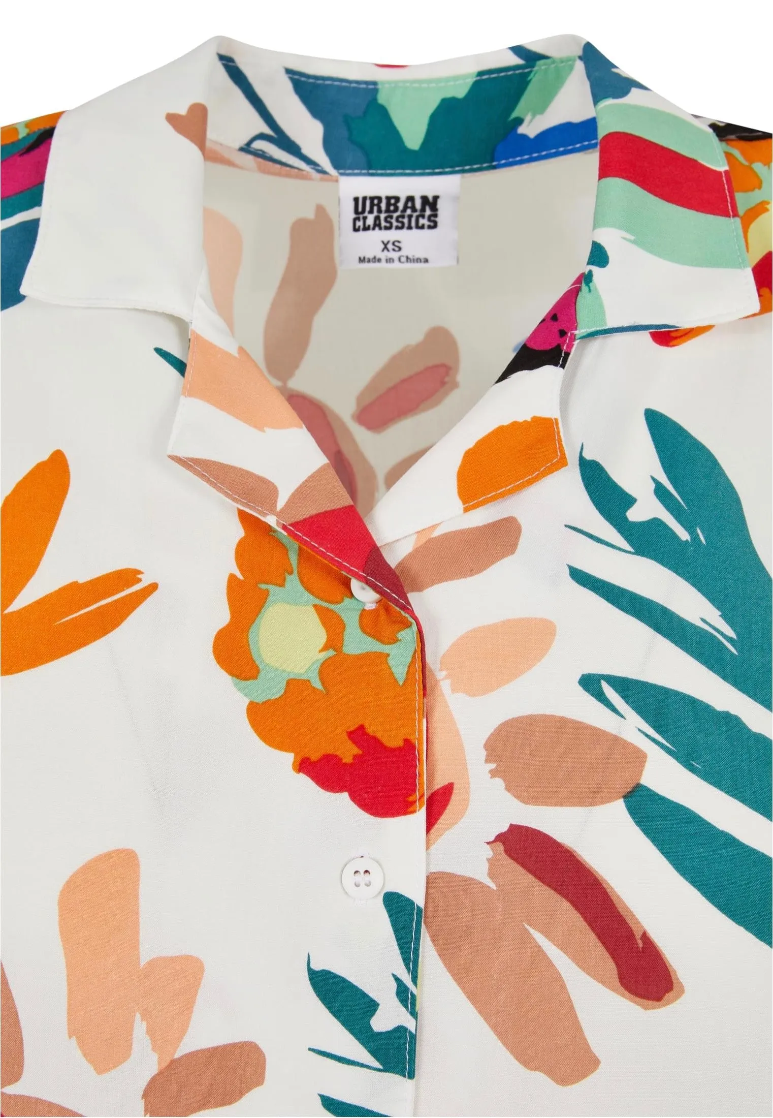 Urban Classics - Ladies Viscose Resort Whitesandfruity - Shirt