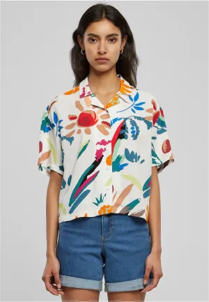 Urban Classics - Ladies Viscose Resort Whitesandfruity - Shirt