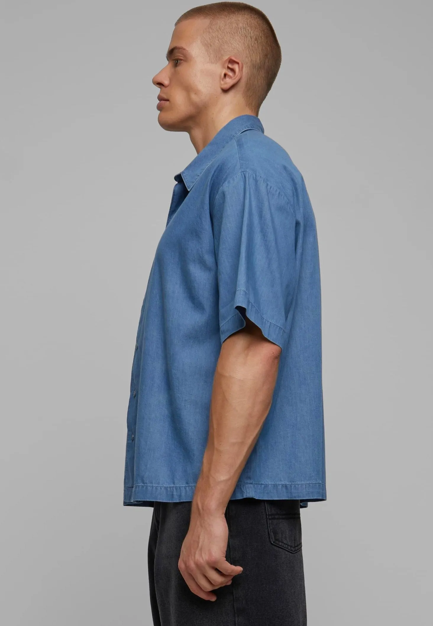 Urban Classics - Lightweight Denim Skyblue Washed - Shirt