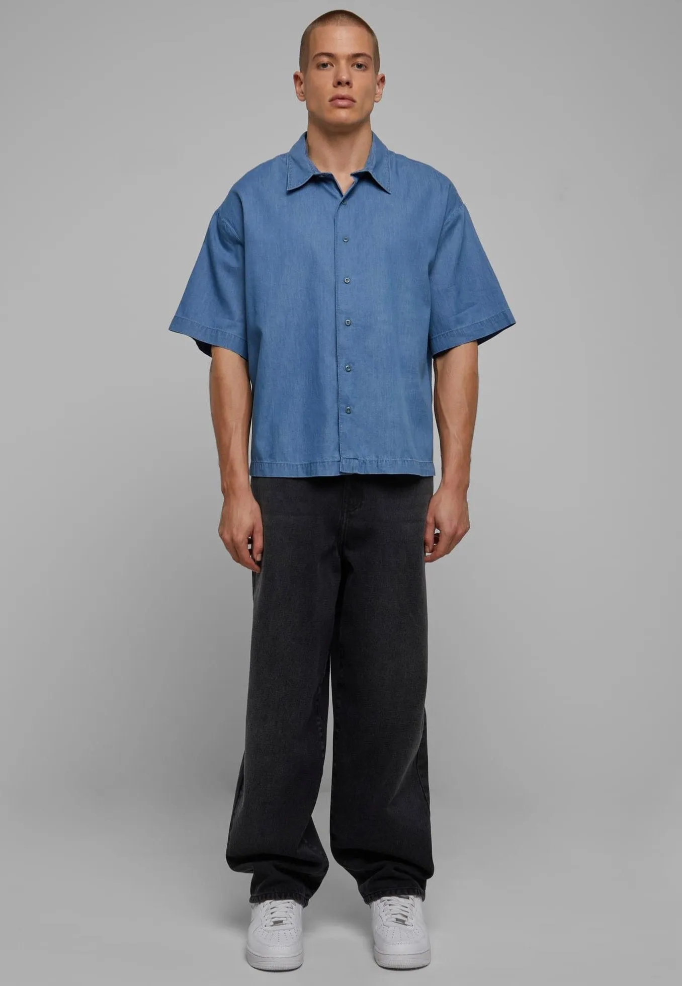 Urban Classics - Lightweight Denim Skyblue Washed - Shirt