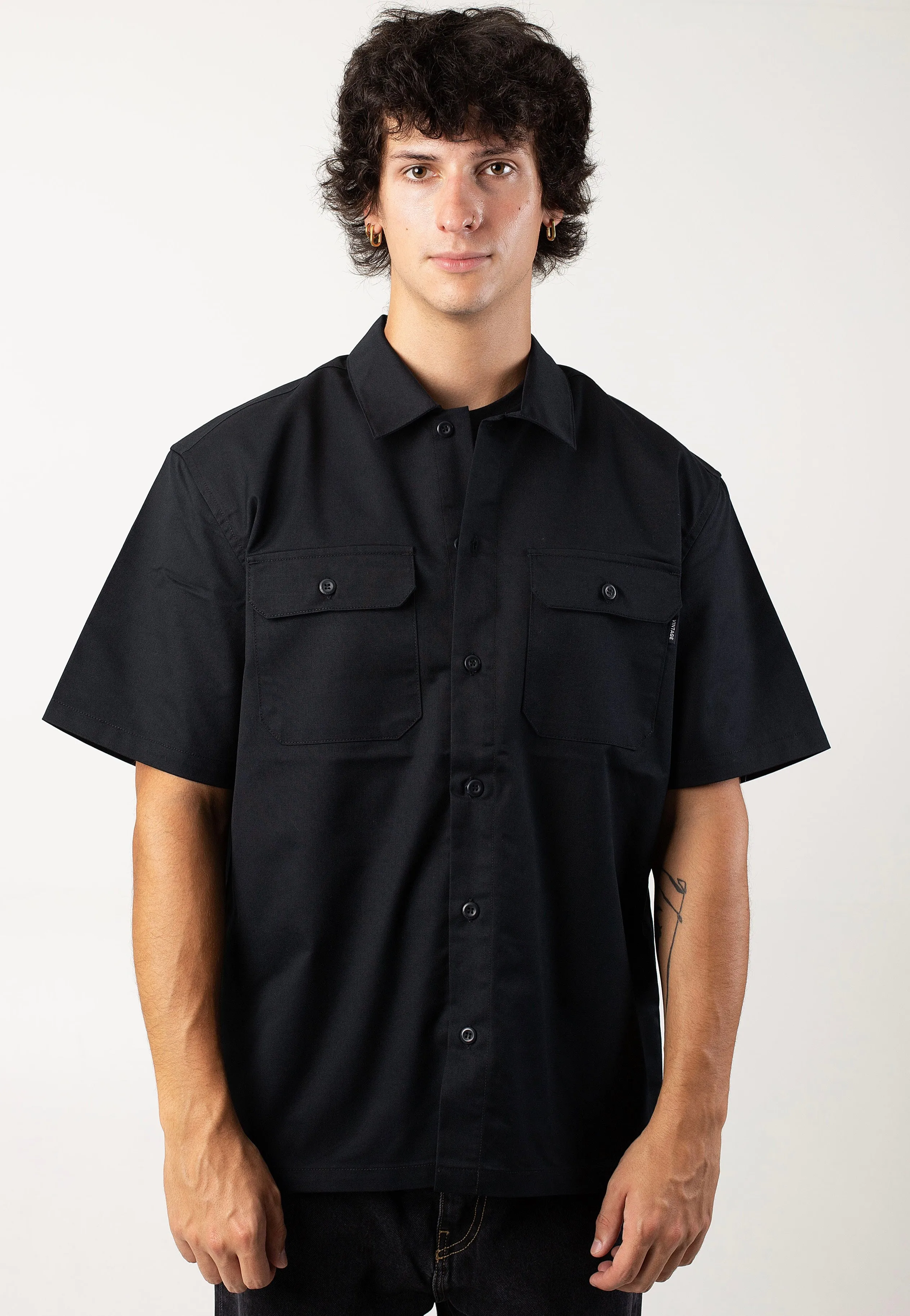 Vintage Industries - Dexter Black - Shirt