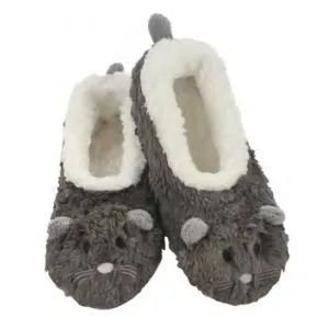 Women's Furry Animals Cozy Snoozies Gray Mouse