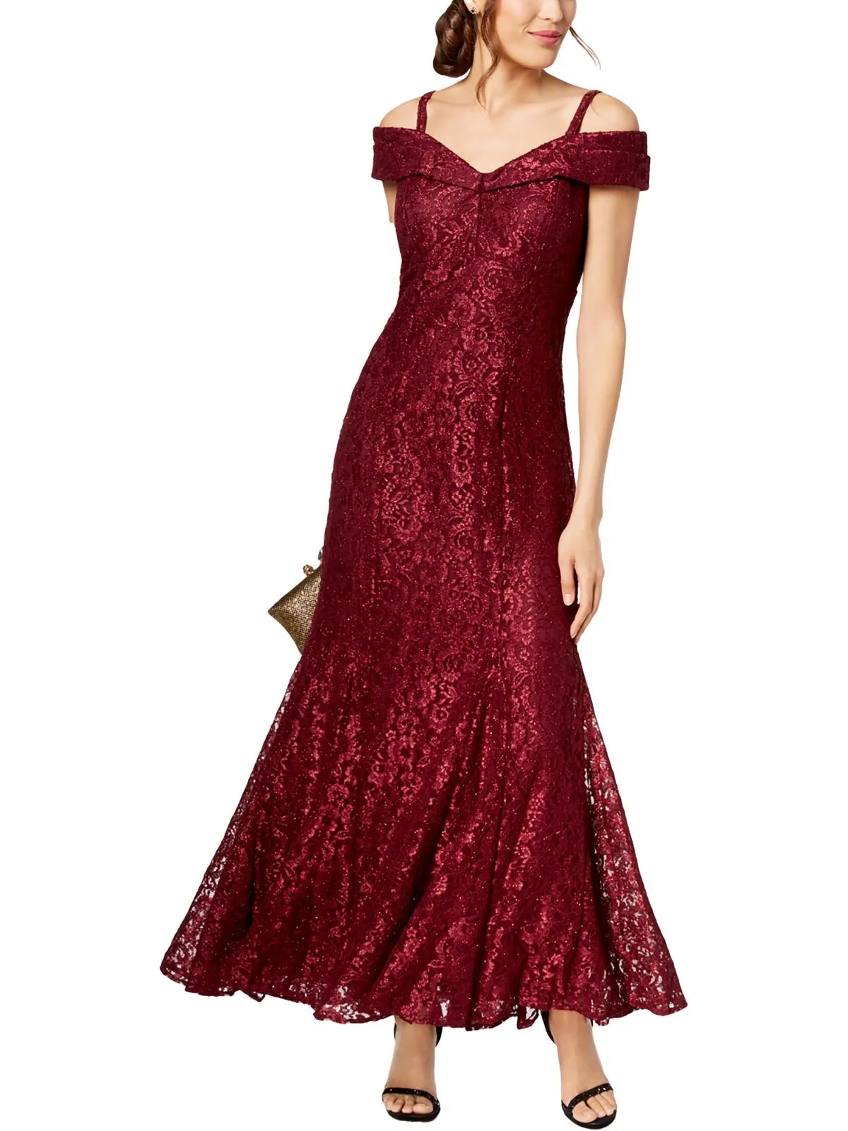 Womens Lace Formal Evening Dress