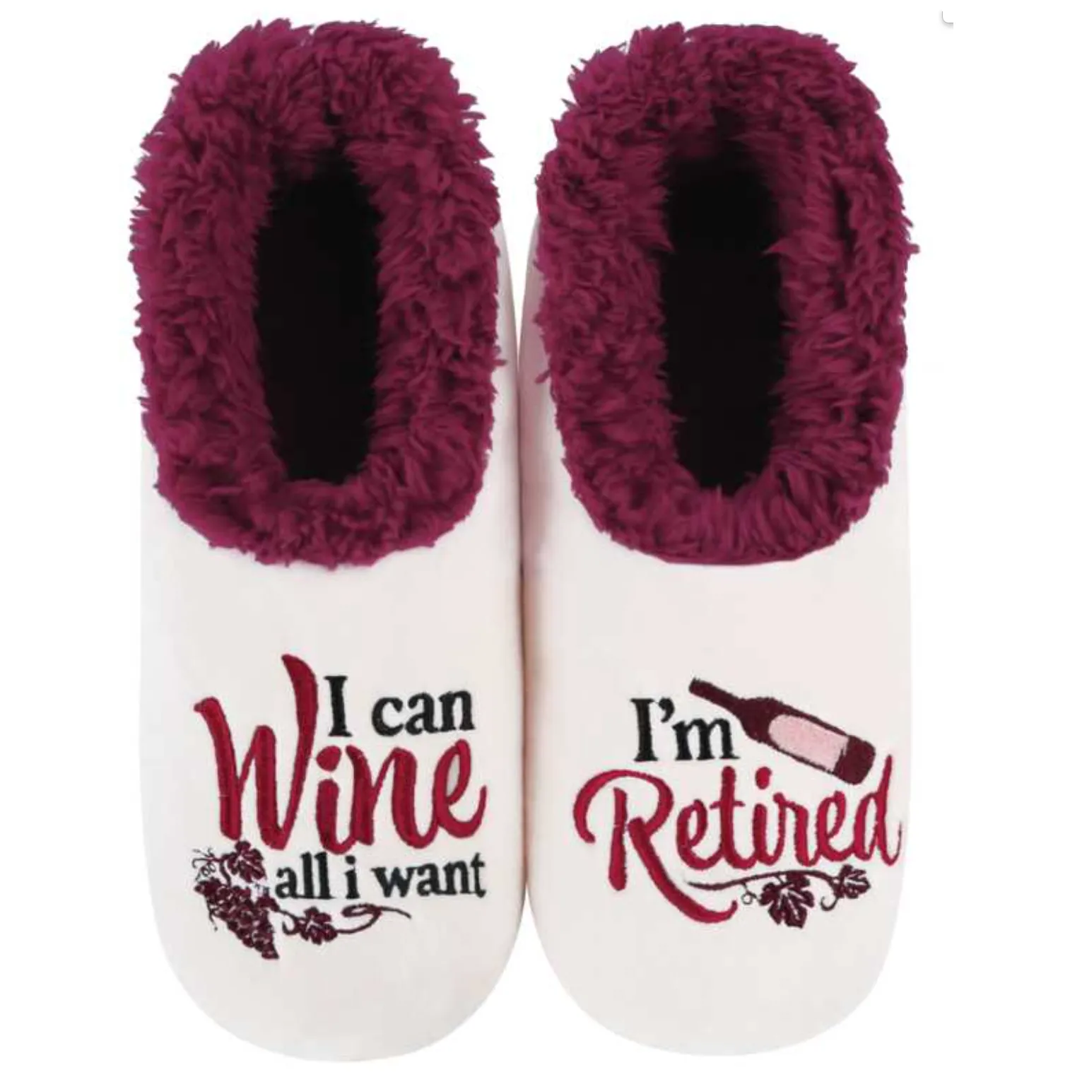 Women's Simply Pairables Cozy Snoozies I am Retired I can Wine All I want