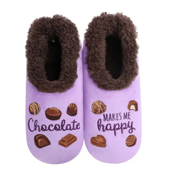 Women's Simply Pairables Cozy Snoozies Lavender Chocolate Makes Me Happy