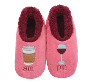 Women's Simply Pairables Cozy Snoozies Pink AM PM Coffee Wine