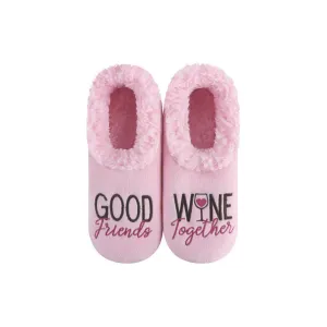 Women's Simply Pairables Cozy Snoozies Pink Good Friends Wine Together