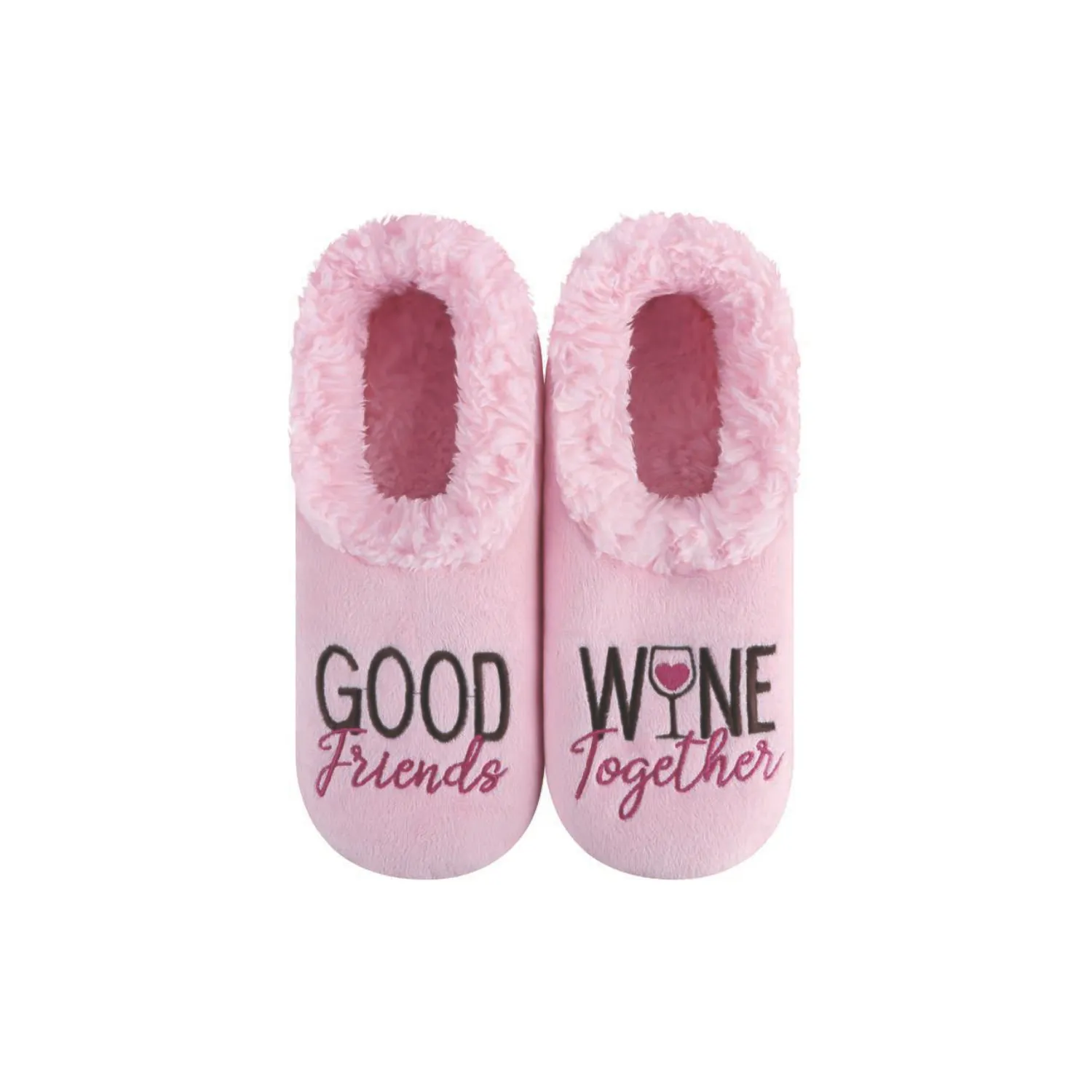 Women's Simply Pairables Cozy Snoozies Pink Good Friends Wine Together