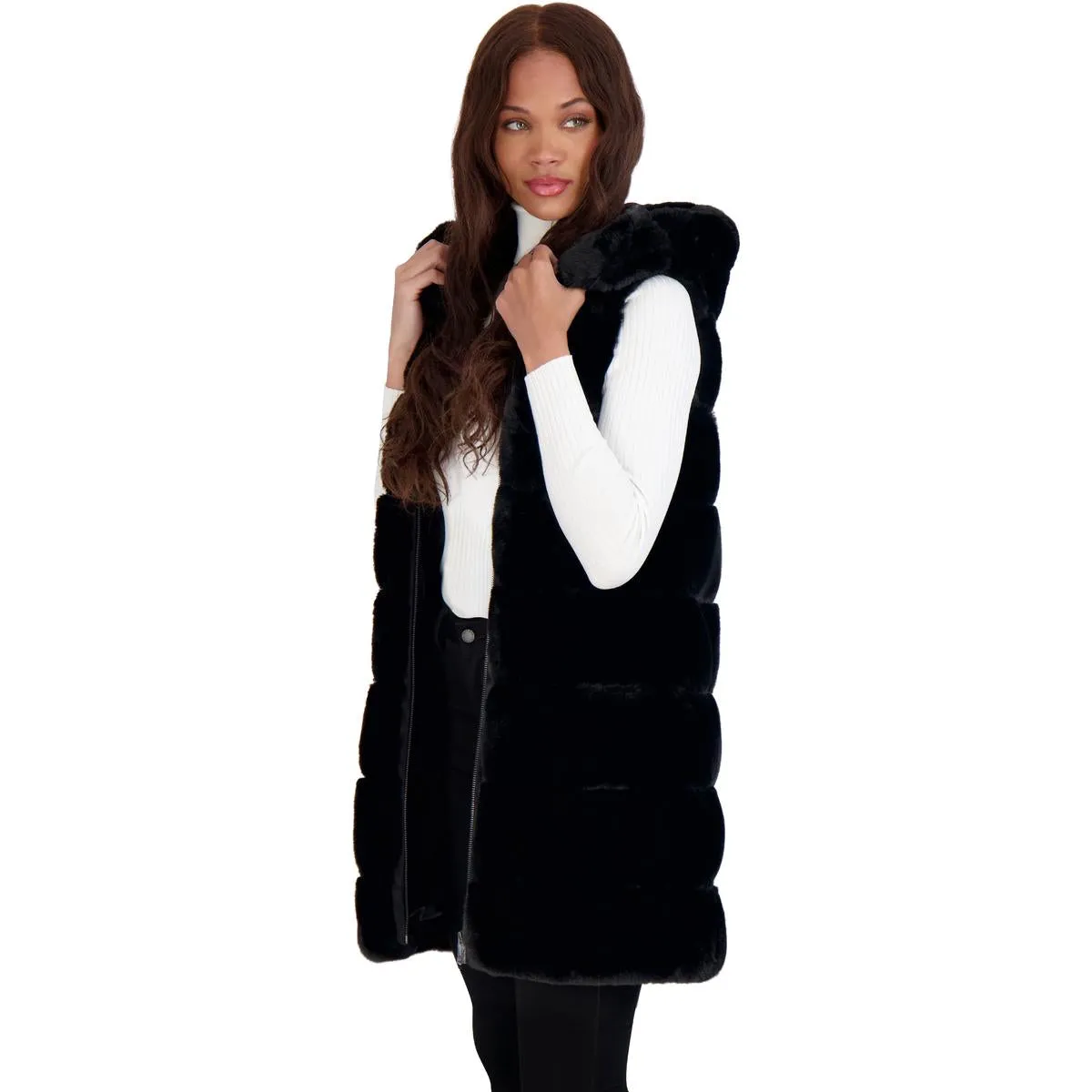 Womens Water Resistant Plush Outerwear Vest