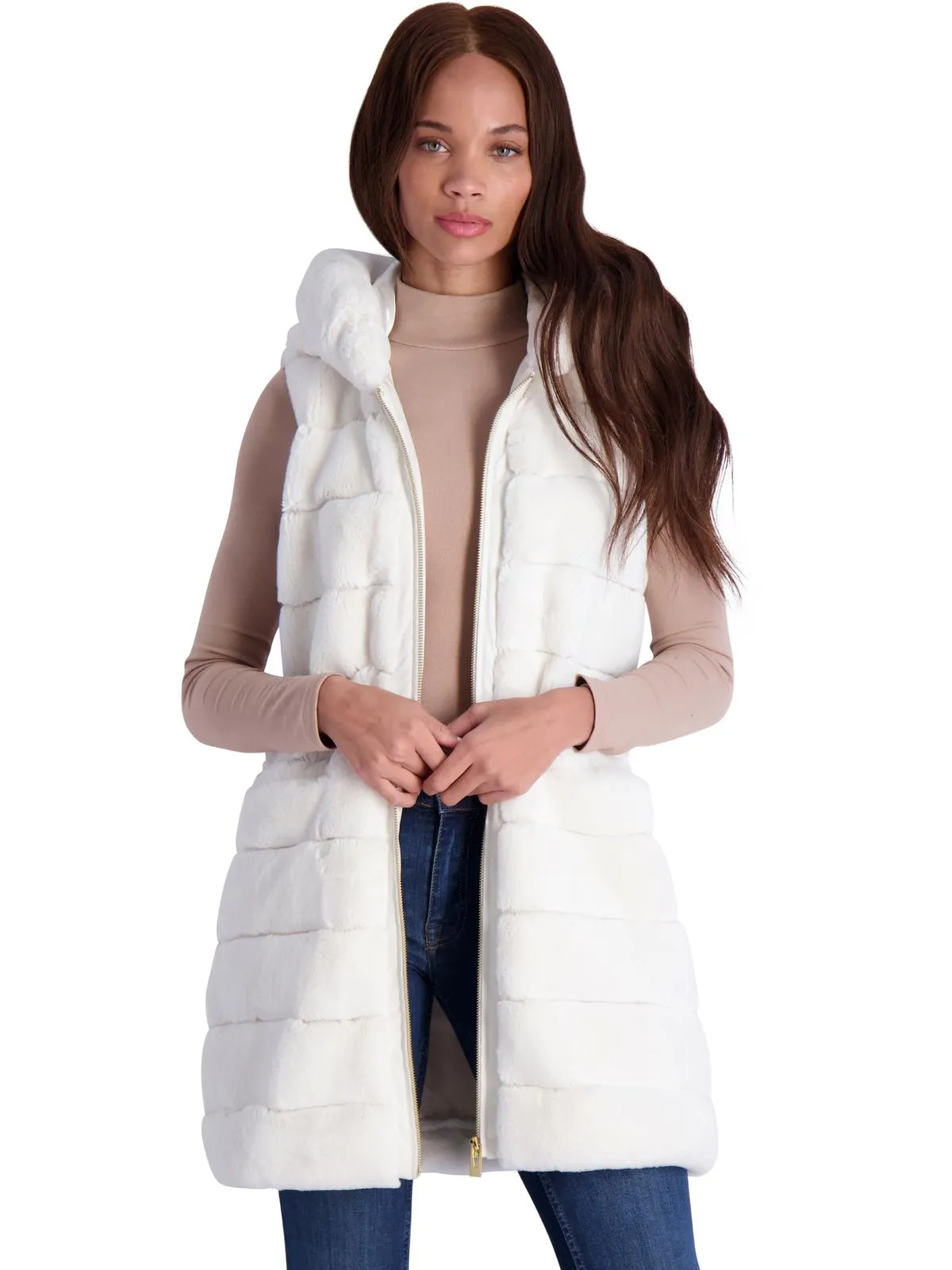 Womens Water Resistant Plush Outerwear Vest