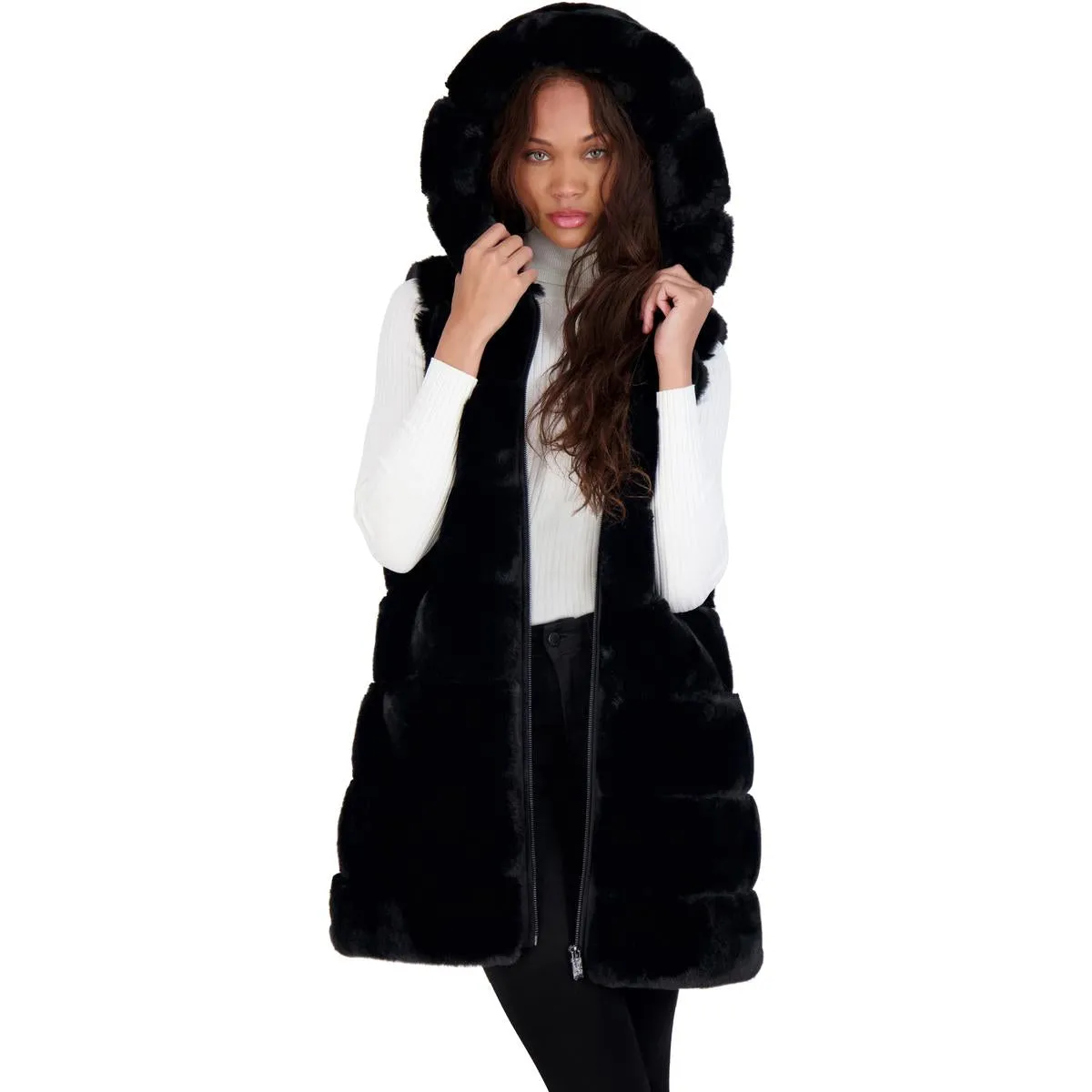Womens Water Resistant Plush Outerwear Vest