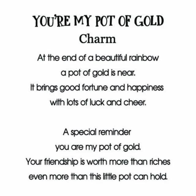 You're My Pot of Gold Token Charm